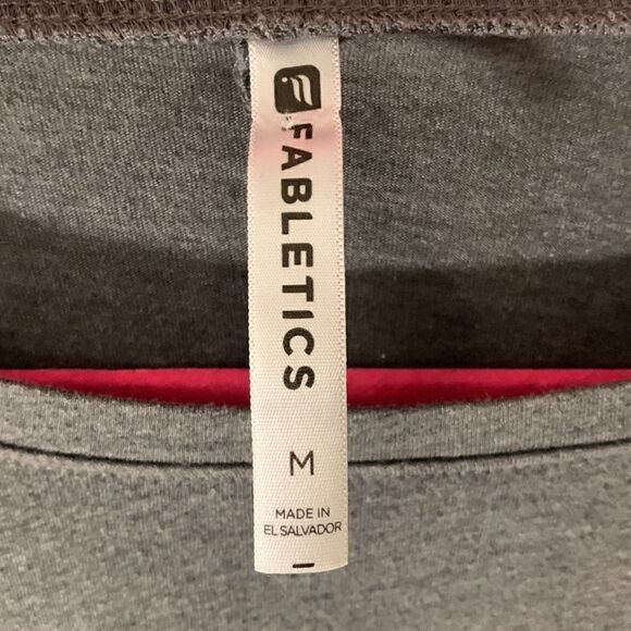 Fabletics EUC gray Hera long sleeve knot tie tee Size medium - Picture 2 of 5